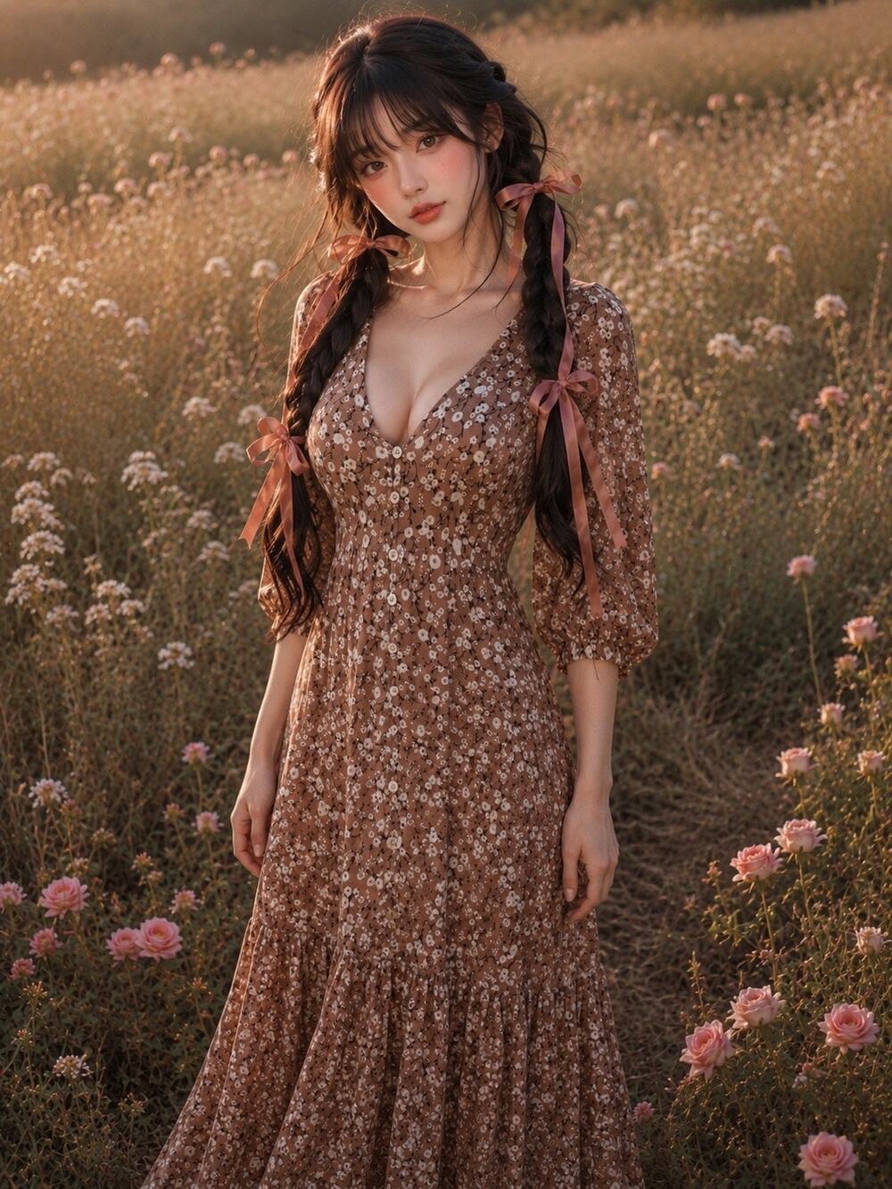 Rylee + Cru Golden Prairie Romance & Storybook Blooms cottagecore maxi dress